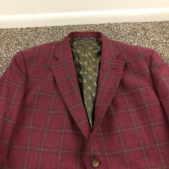 Brooks Brothers Burgundy Plaid Blazer - Picture 2 of 11